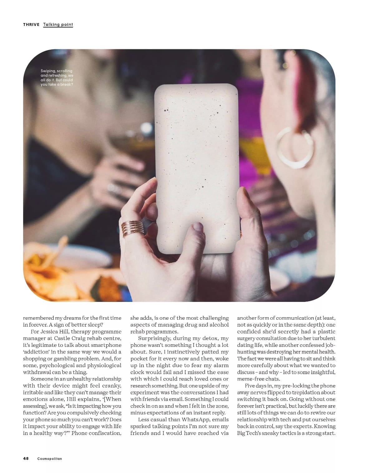 Cosmopolitan UK Inteview – Could you go phone sober?